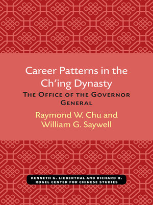 cover image of Career Patterns in the Ch'ing Dynasty